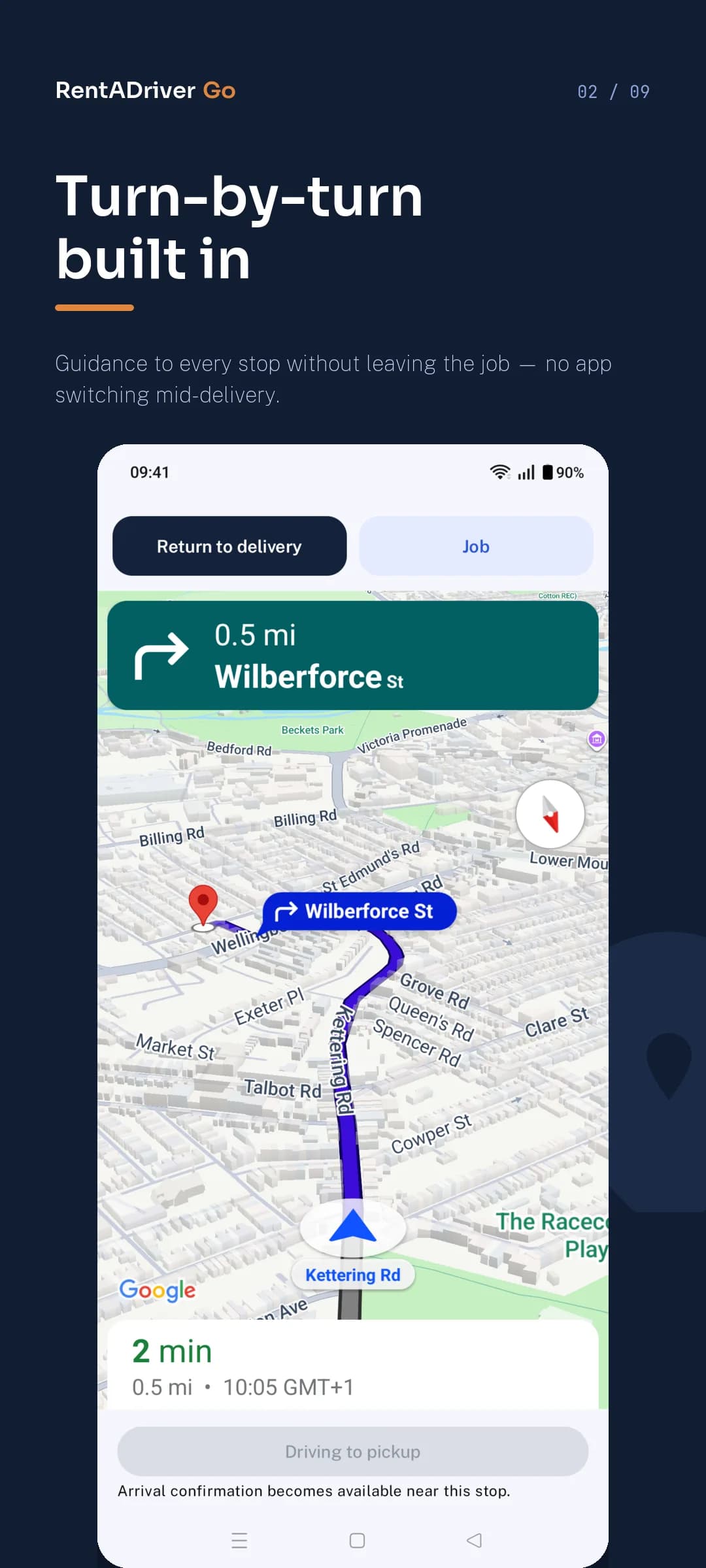 Android · Navigation · RentADriver Go